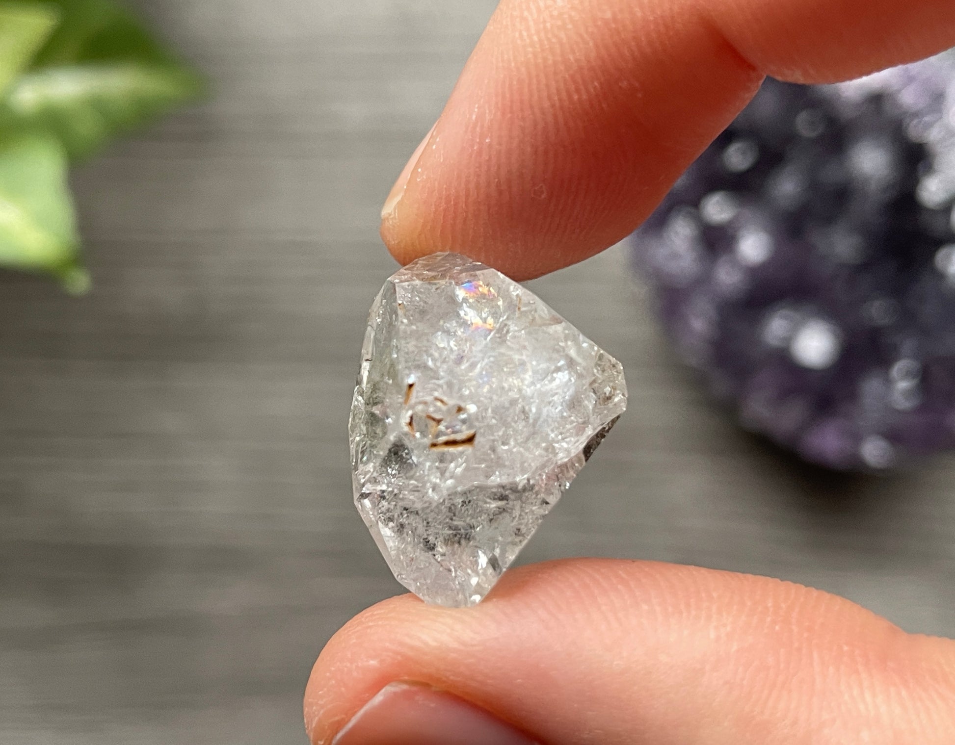 Herkimer Diamond Crystal with Anthraxolite Inclusions (M) 4