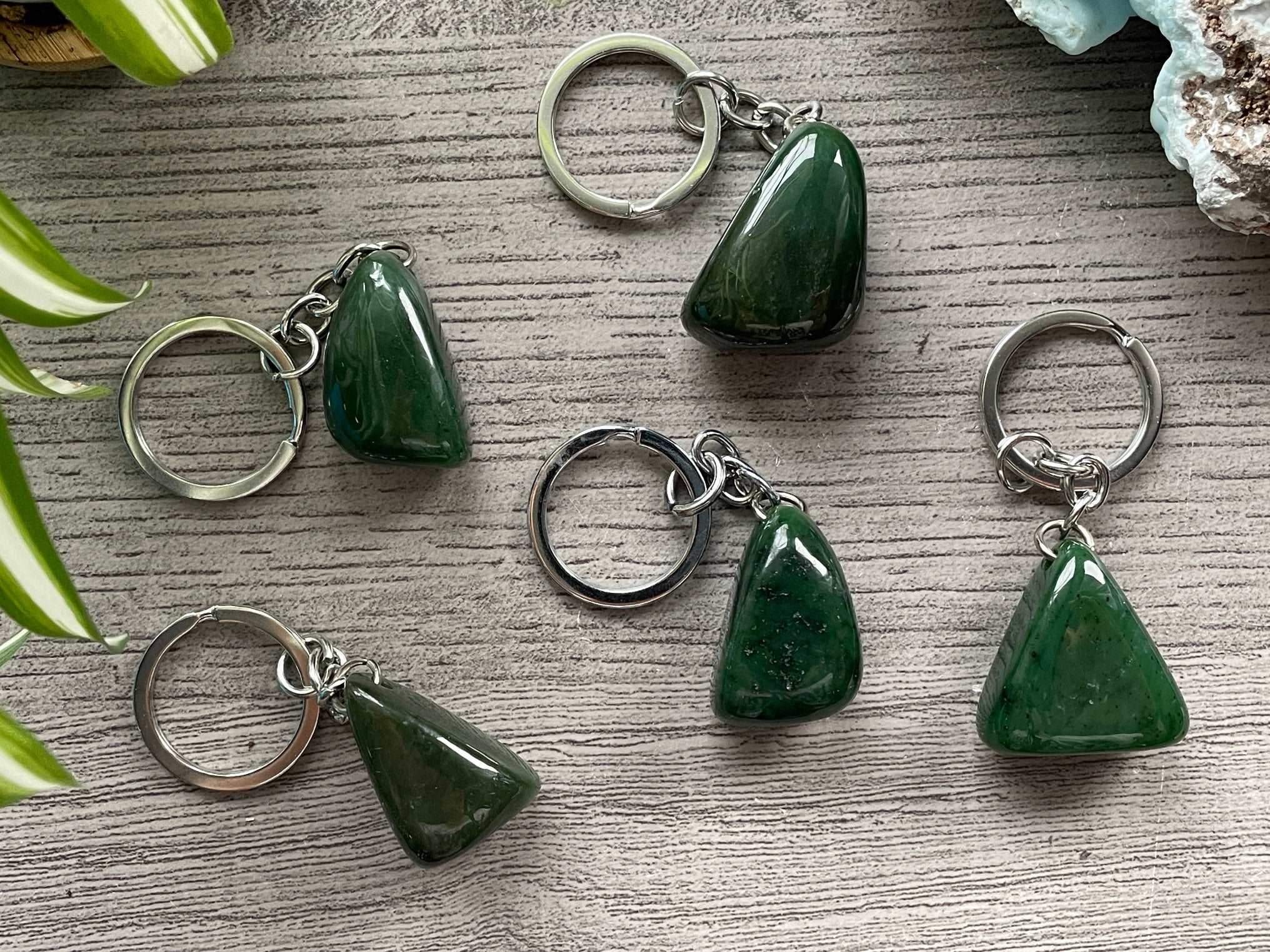 Keychain outlets Canadian jade