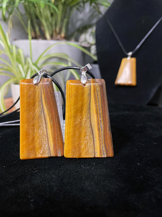 Tiger's Eye Matching Necklace Set (1 pair) - The Wandering Fox Emporium, Your Crystal Store