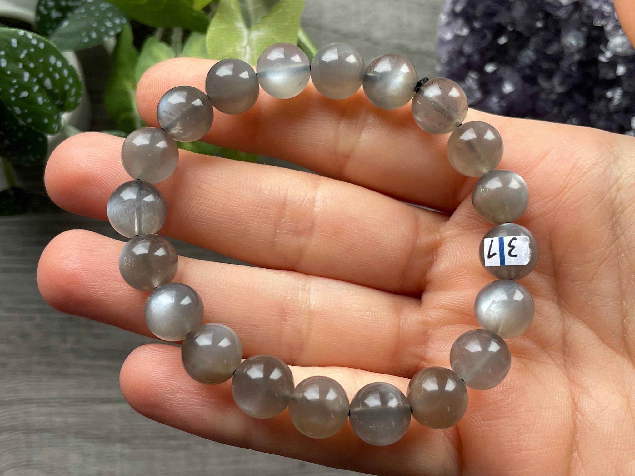 Grey moonstone store bracelet