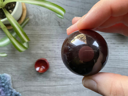 Red Tiger's Eye Crystal Sphere 37mm (A) top